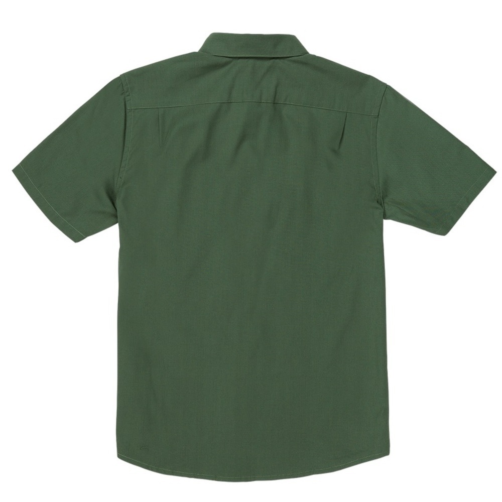 Captain Fin Gaslight Short Sleeve Button Up Shirt Green Mens Medium - Picture 2 of 5